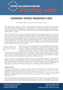 Germany opens pandora`s box - Centre for European Reform