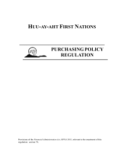 huu-ay-aht first nations purchasingpolicy regulation