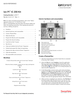 Ion PI&trade; IC 200 Kit Quick Reference (Pub. no. MAN0010079 Rev. C.0)