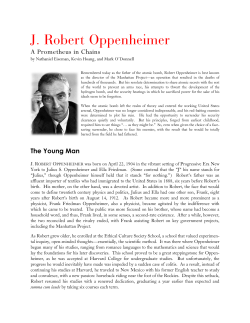 J. Robert Oppenheimer: A Prometheus in Chains