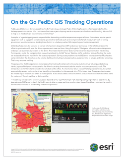 On the Go FedEx GIS Tracking Operations