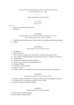 the national bank for agriculture and rural development act, 1981