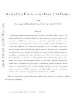 Benchmark Dose Estimation using a Family of Link Functions