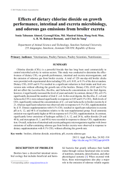 Effects of dietary chlorine dioxide on growth performance, intestinal