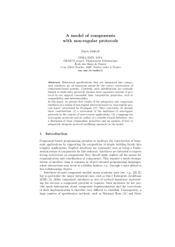 A model of components with non-regular protocols