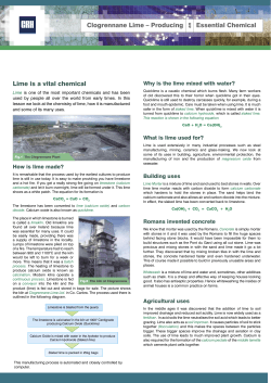 Clogrennane Lime &ndash; Producing Essential Chemical Lime is a vital