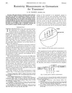 Resistivity Measurements on Germanium for Transistors*
