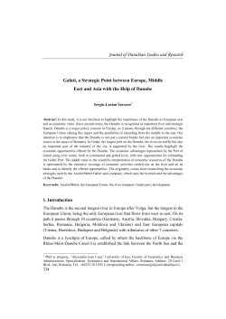Journal of Danubian Studies and Research