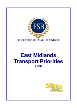 East Midlands Transport Priorities