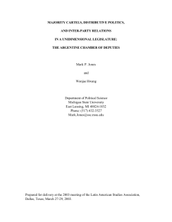 majority cartels, distributive politics, and inter