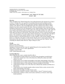 History of the Future - Georgetown University