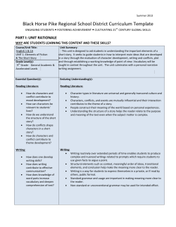 Black Horse Pike Regional School District Curriculum Template