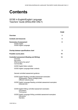 GCSE English-English Language - Teachers Guide (Out of