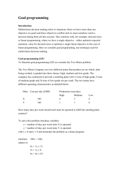 Goal programming