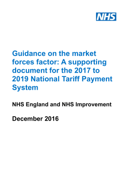 PbR and the Market Forces Factor (MFF) in 2015/16