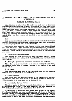 A Report on the Influence of Overgrazing on the Acrididae