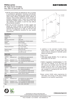 PDH(x) series RF High Power Dividers FM, VHF-TV and UHF-TV