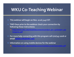 WKU Co-Teaching Webinar