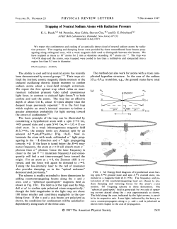 Trapping of Neutral Sodium Atoms with