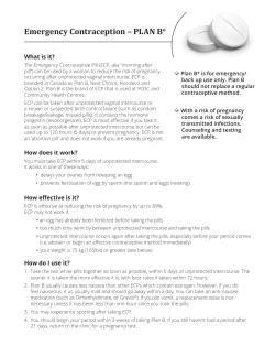 Emergency Contraception Pills (ECPs)