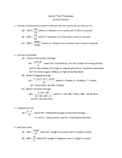 List of “Fun” Formulas