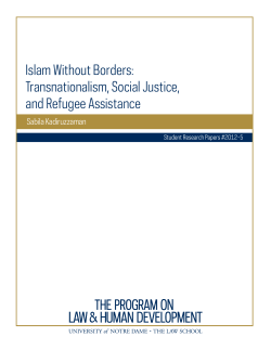 Islam Without Borders: Transnationalism, Social Justice, and