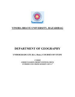 DEPARTMENT OF GEOGRAPHY