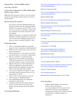 TAH Lesson - Compromise of 1850 and Bleeding Kansas