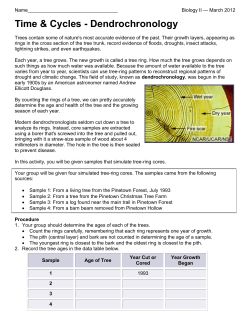 Dendrochronology Lab - Hamilton Local Schools