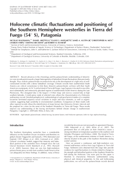 Holocene climatic fluctuations and positioning of the Southern