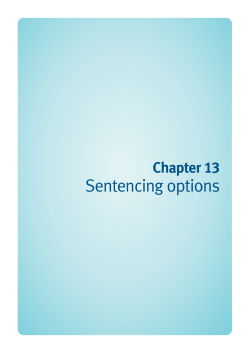 Chapter 13&mdash;Sentencing options