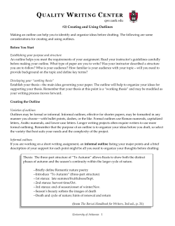 Creating and Using Outlines