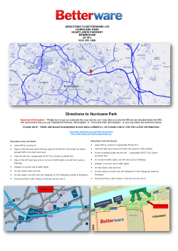 Directions to Hurricane Park