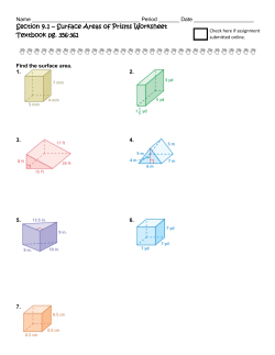 Page 1 Name Period ______ Date Section 9.1 &ndash; Surface Areas of
