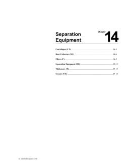 14 Separation Equipment
