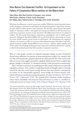 How Norms Can Generate Conflict: An Experiment on the Failure of