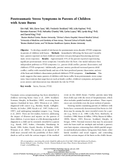 Posttraumatic Stress Symptoms in Parents of