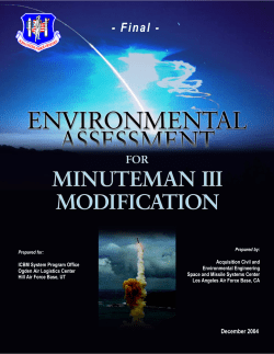 Final Environmental Assessment for Minuteman III Modification