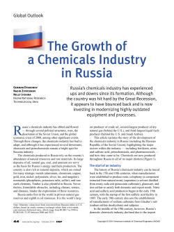 The Growth of a Chemicals Industry in Russia