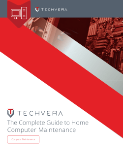 The Complete Guide to Home Computer Maintenance