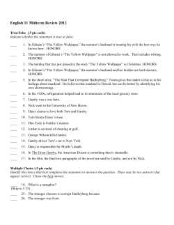 English 11 Midterm Review 2012