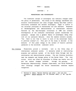 PERESTROIKA AND SOVEREIGNTY