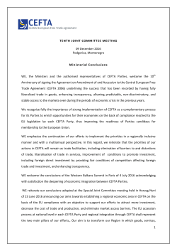 1 TENTH JOINT COMMITTEE MEETING 09 December 2016