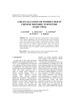 a re-evaluation of woods used in chinese historic furniture