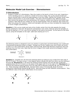 Stereochemistry Model Exercise handout.