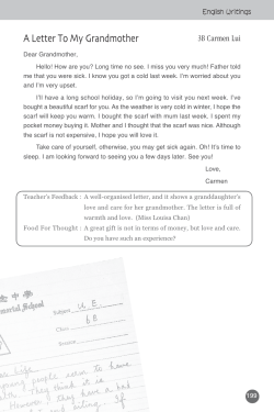 A Letter To My Grandmother