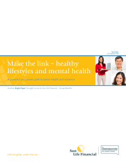 Make the link &ndash; healthy lifestyles and mental