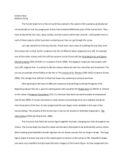 Schalon Dyce Midterm Essay The human body form in the art world