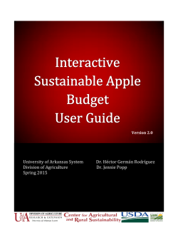 Interactive Sustainable Apple Budget User Guide