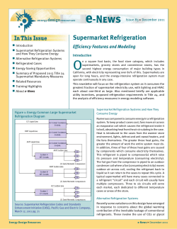 EDR e-News 83 - Supermarket Refrigeration